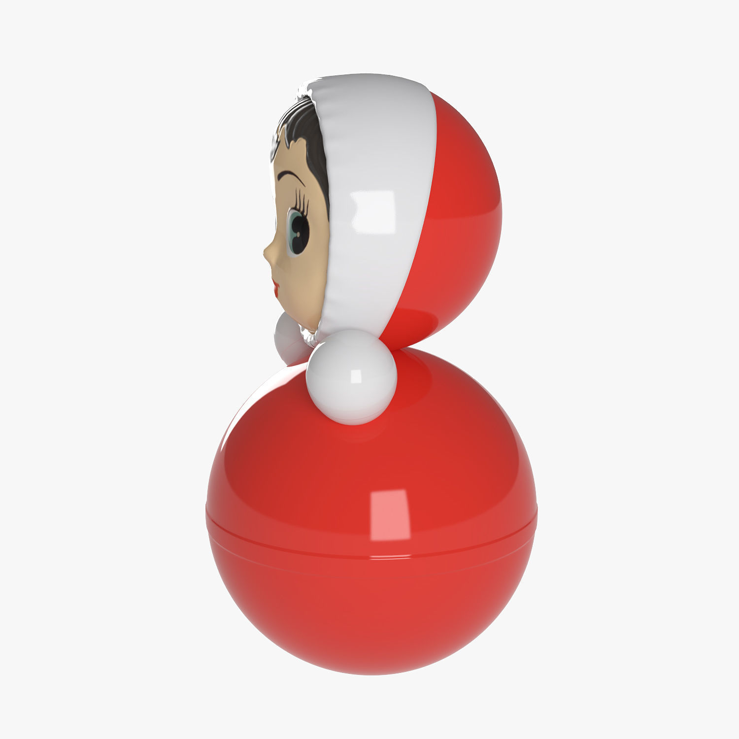 Roly-poly tumbler toy 3D model_2