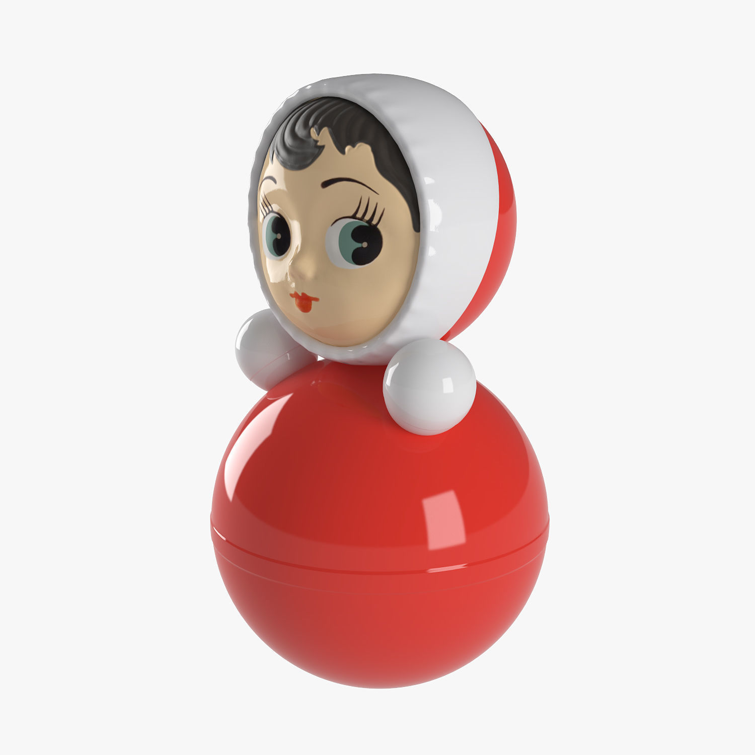 Roly-poly tumbler toy 3D model_1