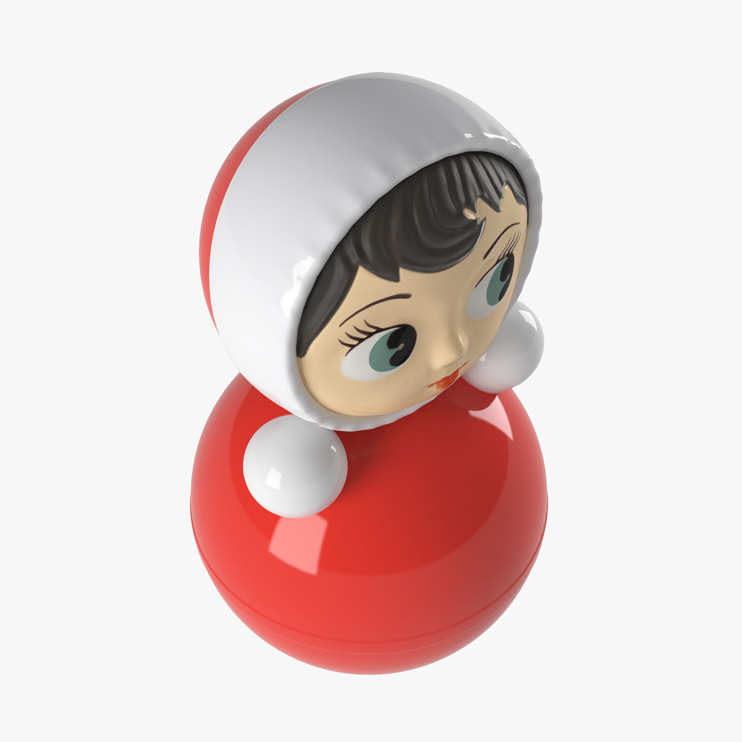 Roly-poly tumbler toy 3D model_5