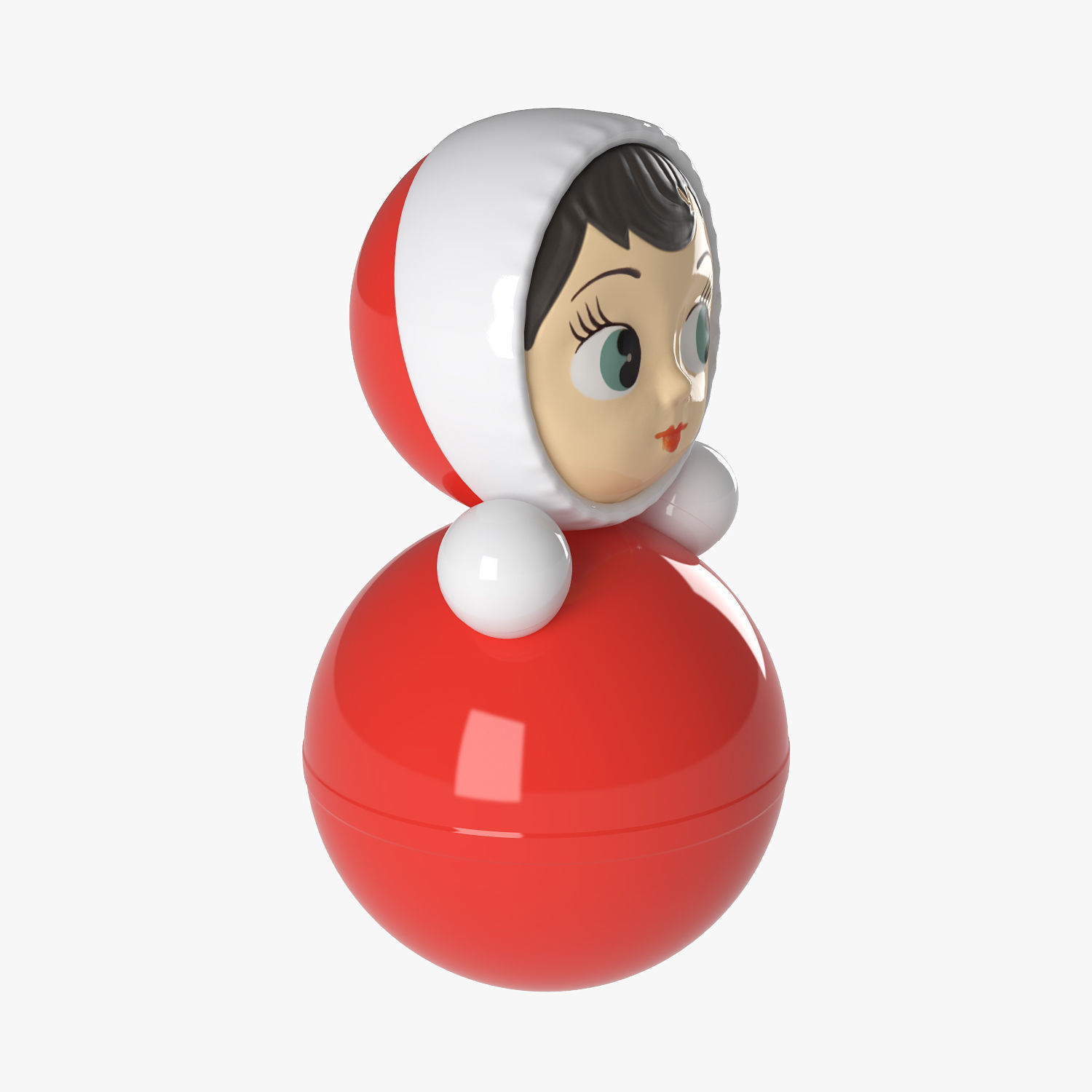 Roly-poly tumbler toy 3D model_6