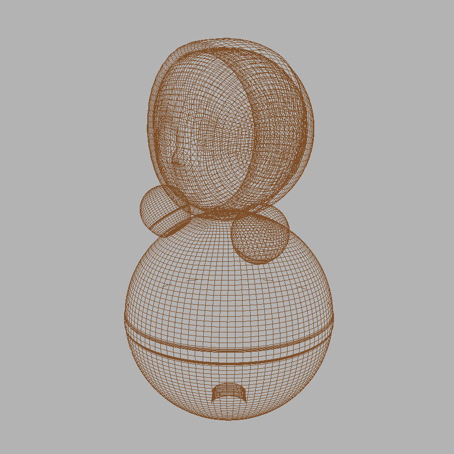 Roly-poly tumbler toy 3D model_9