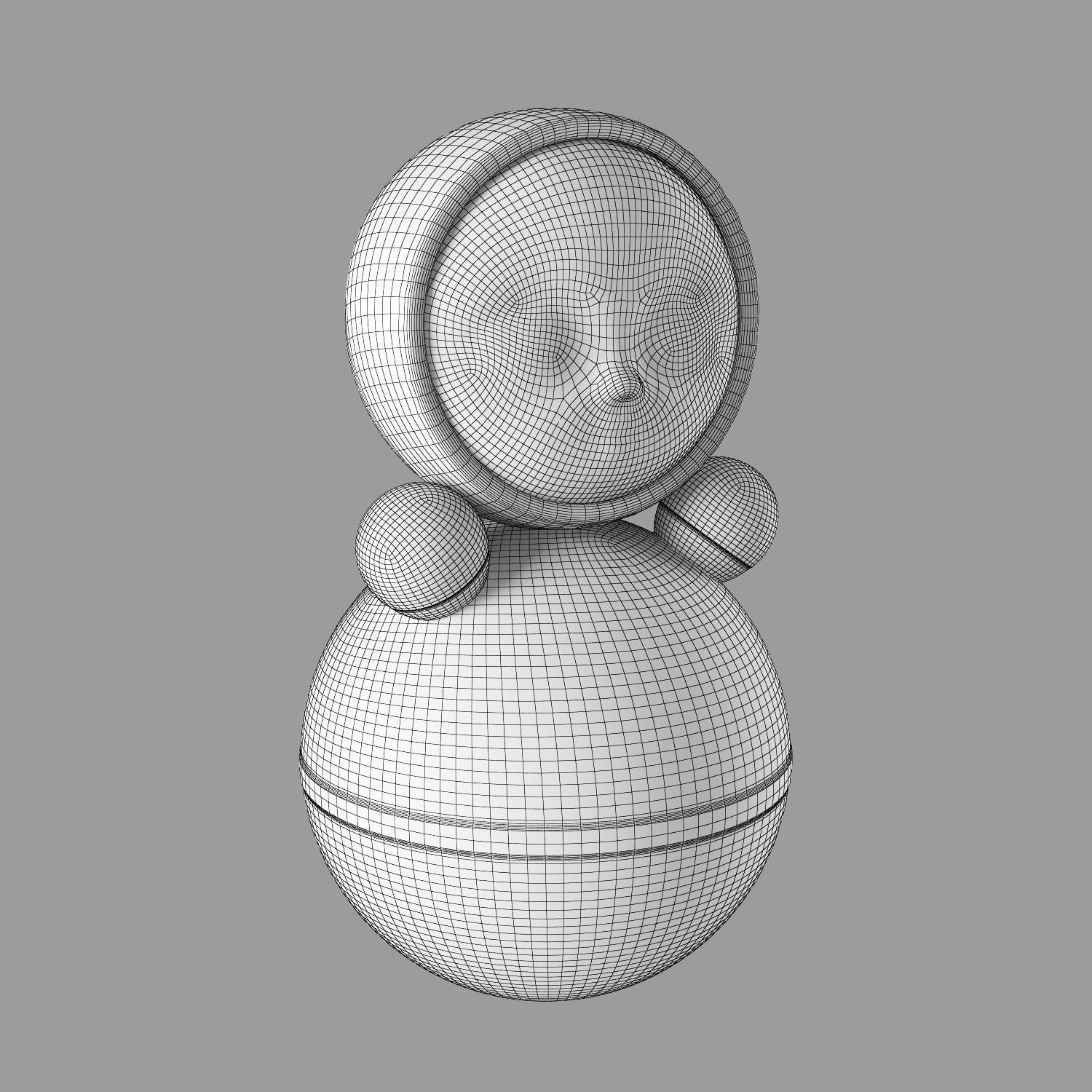 Roly-poly tumbler toy 3D model_8