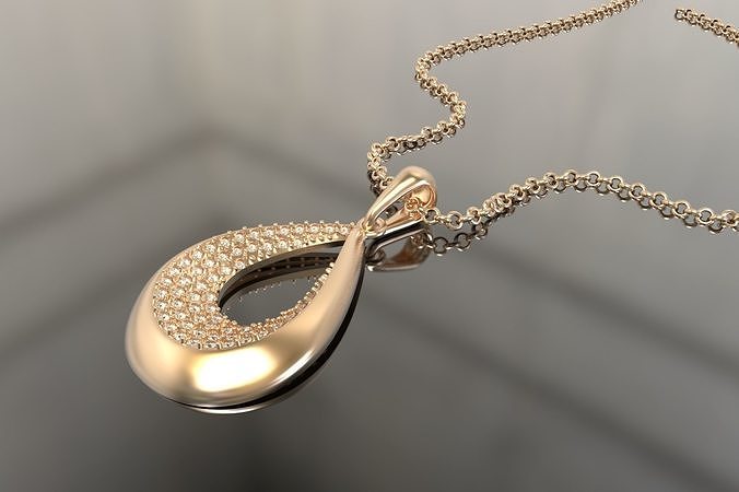 Drop pendant 3D print model