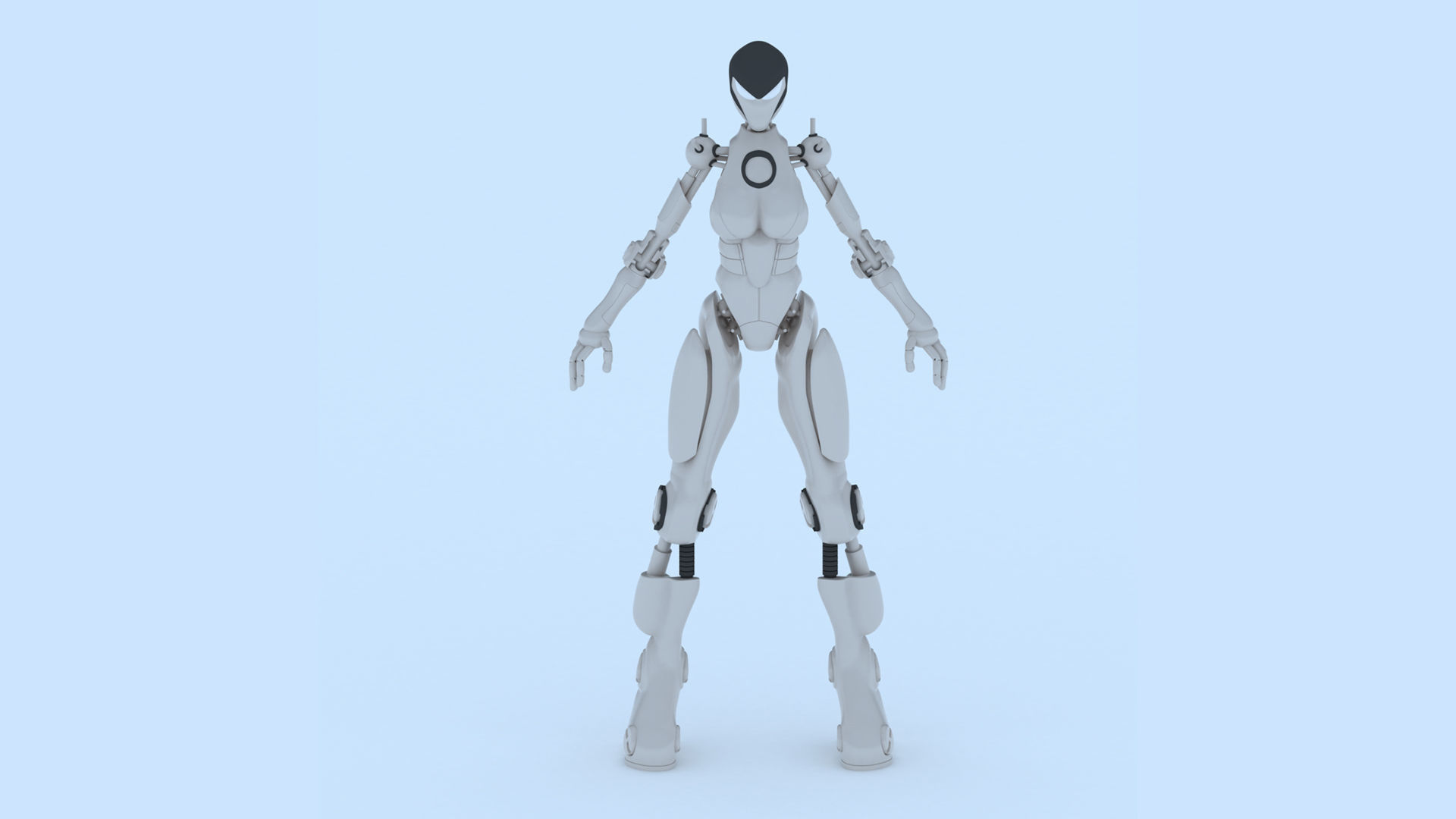 Female Robot 1 - FR01 3D print model_3