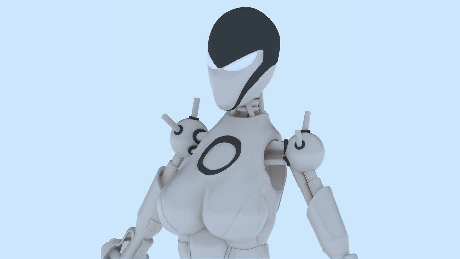 Female Robot 1 - FR01 3D print model_7