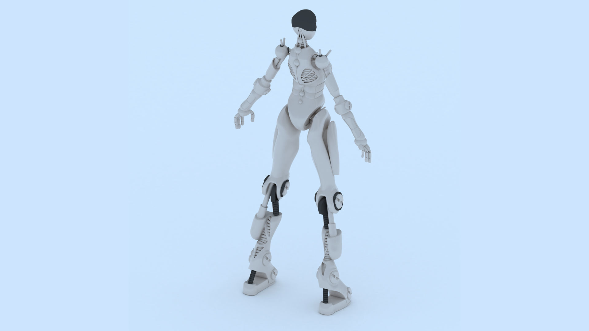 Female Robot 1 - FR01 3D print model_5
