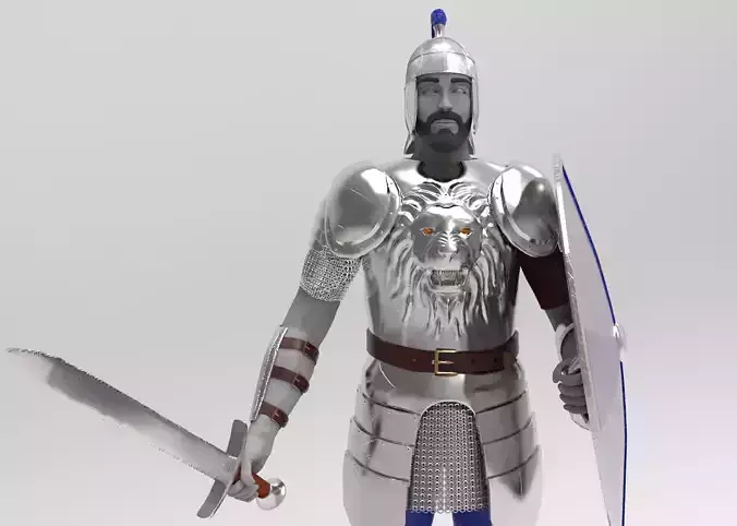 Huskarl toy soldier in armor Free 3D model