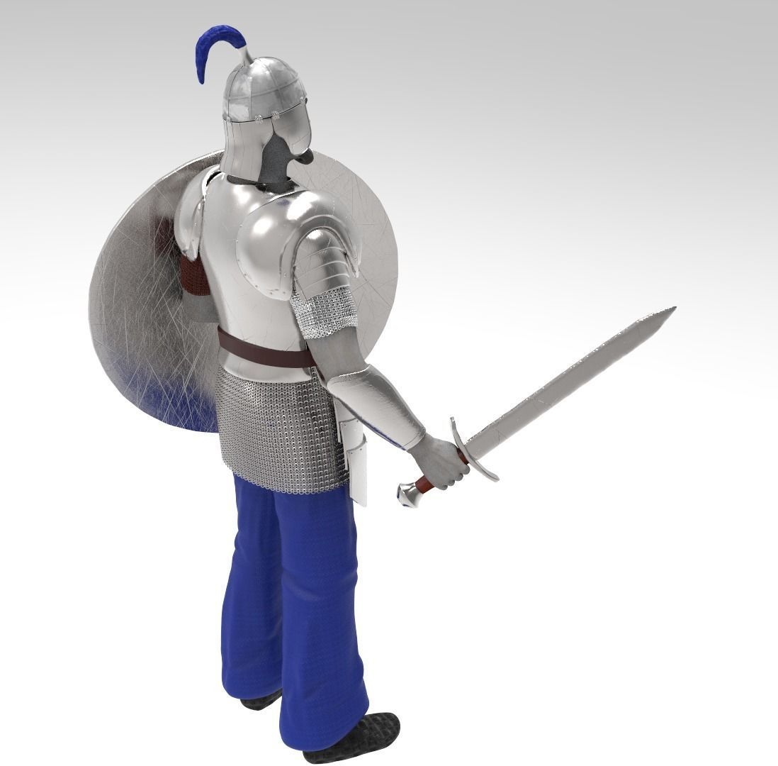 Huskarl toy soldier in armor Free 3D model_5