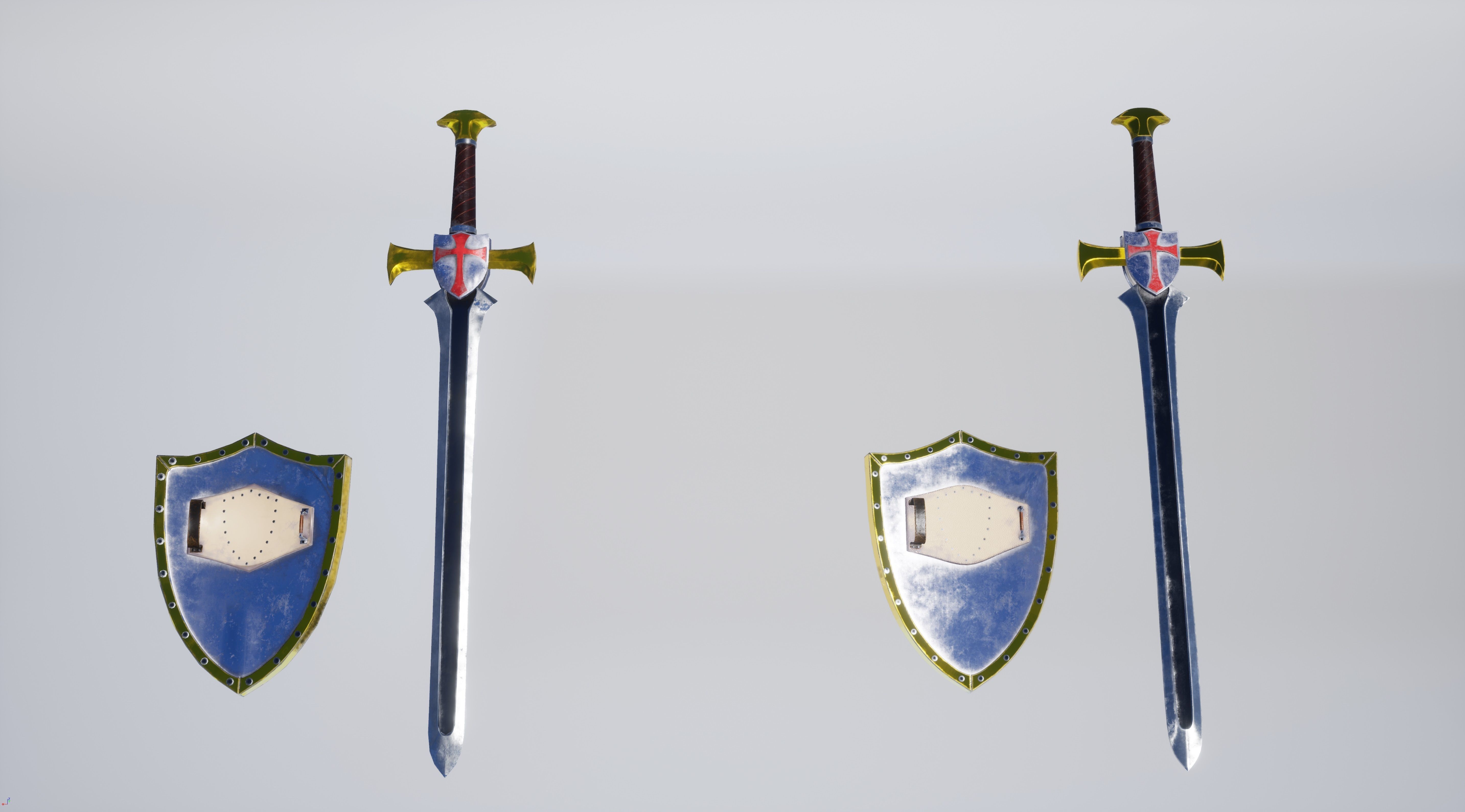 Cross Knight Weapon Pack 1 3D Model Collection_3