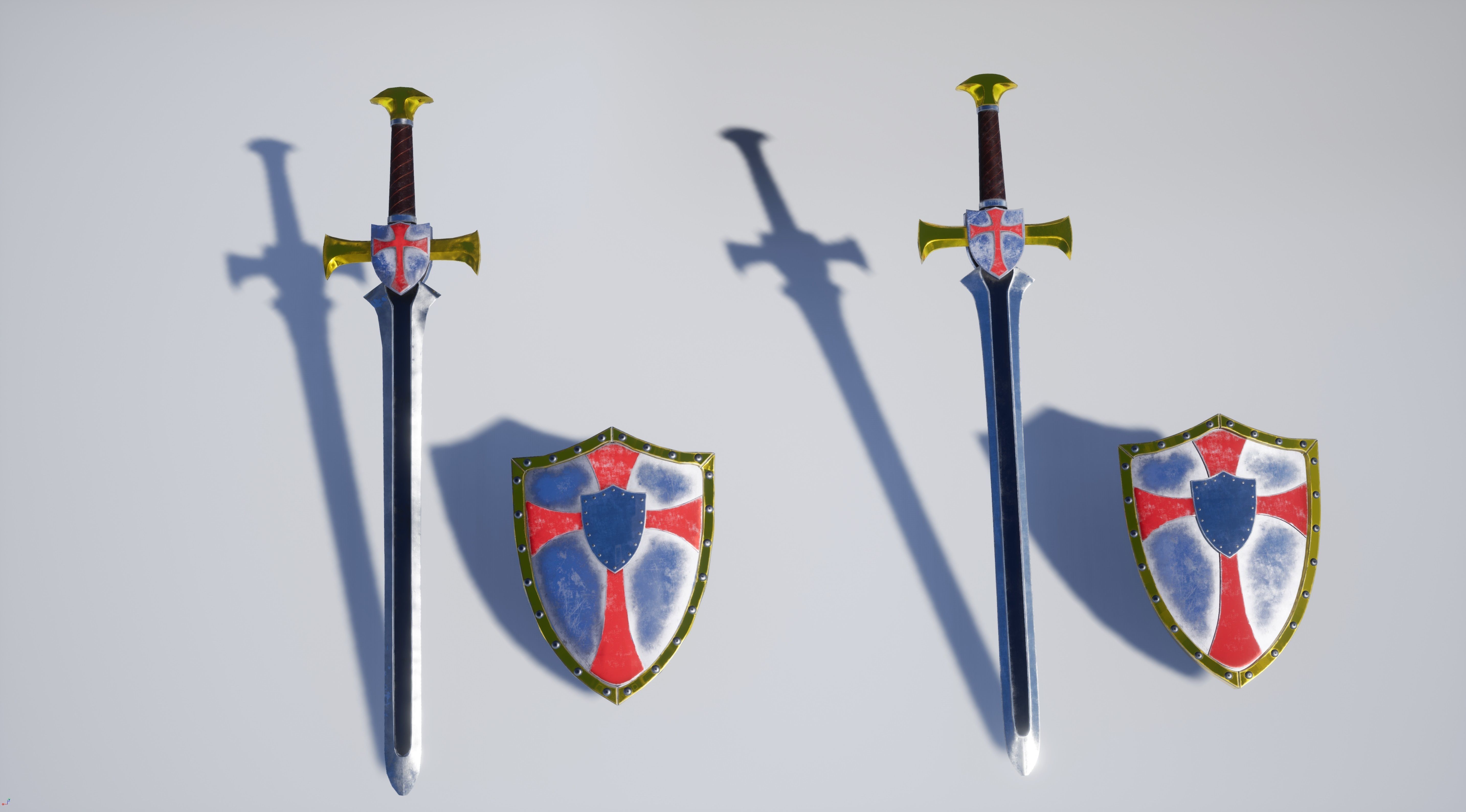 Cross Knight Weapon Pack 1 3D Model Collection_2