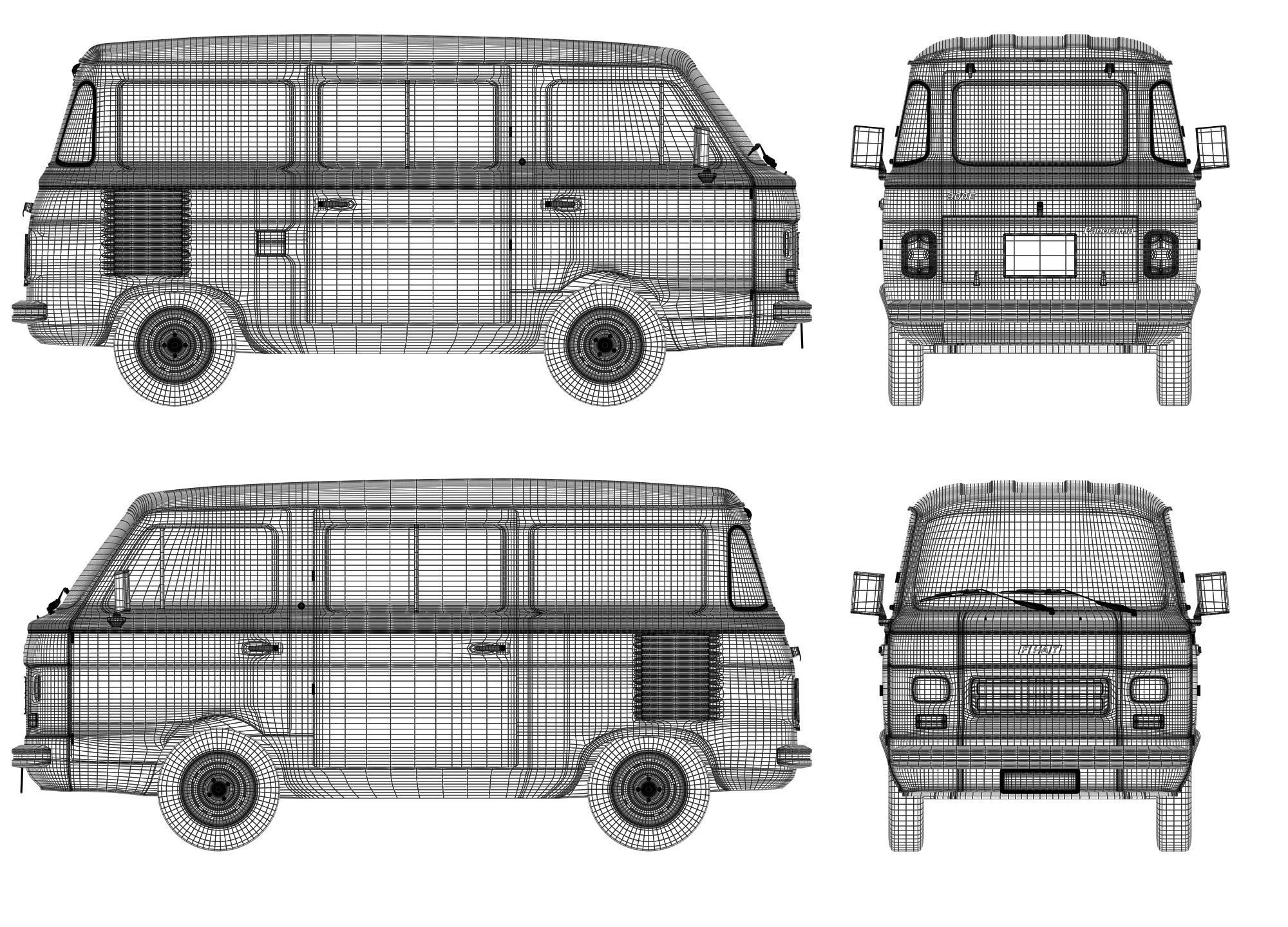 FIAT 900 Panorama 3D model_2