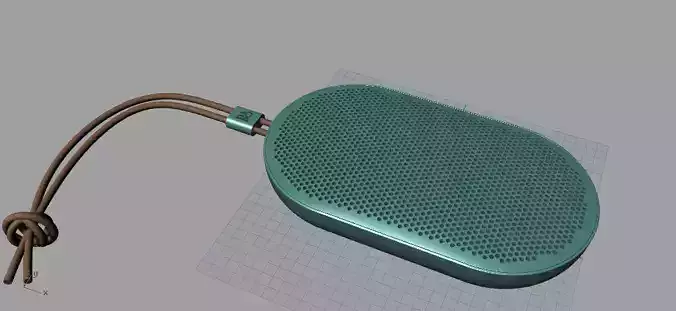 beoplay p2 green speaker Low-poly 3D model