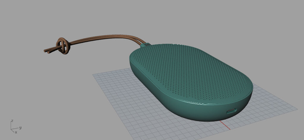 beoplay p2 green speaker Low-poly 3D model_2