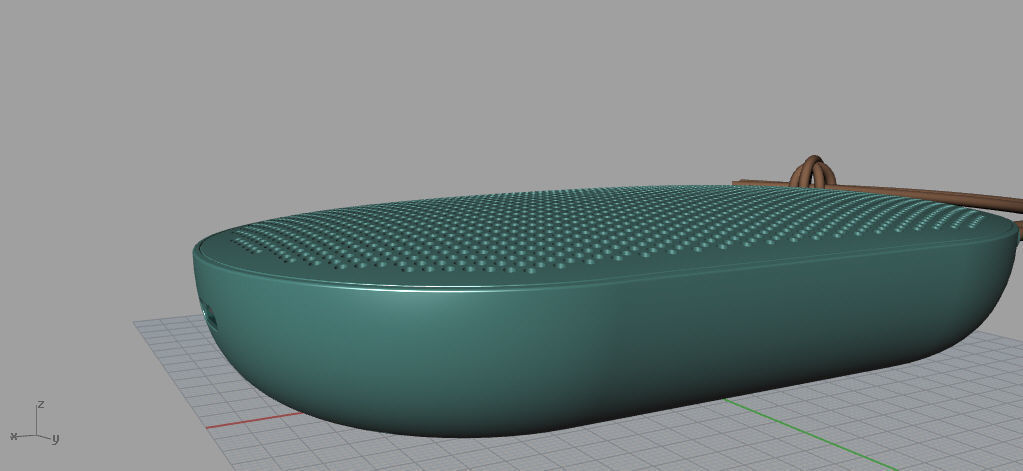beoplay p2 green speaker Low-poly 3D model_14