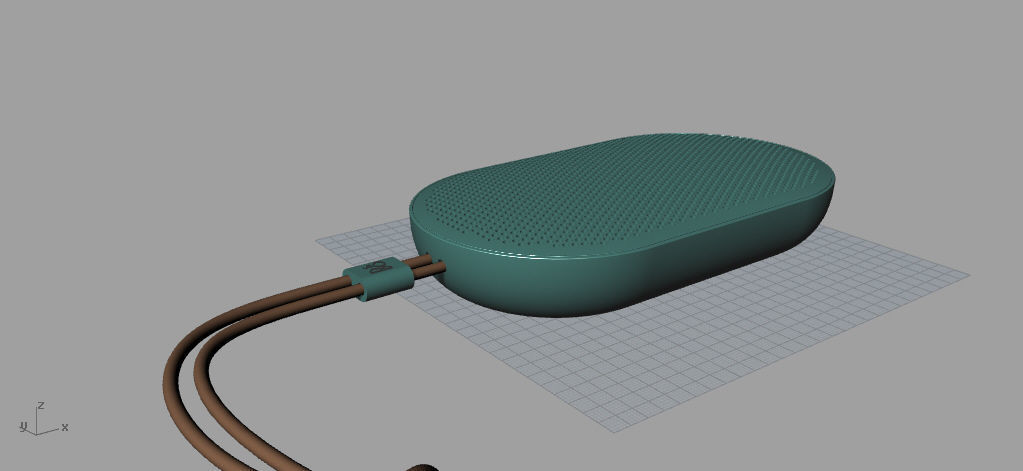 beoplay p2 green speaker Low-poly 3D model_15