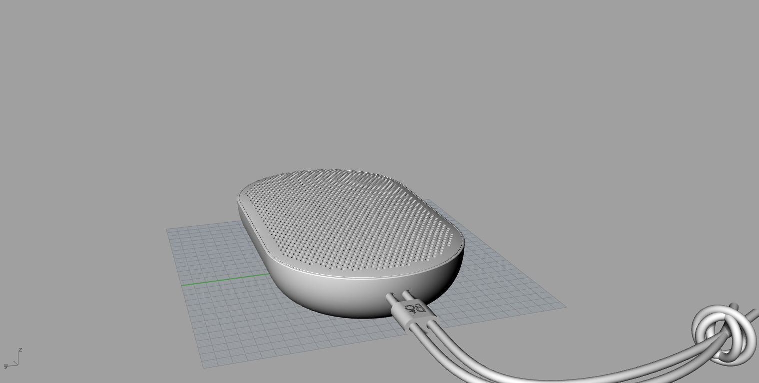 beoplay p2 green speaker Low-poly 3D model_21