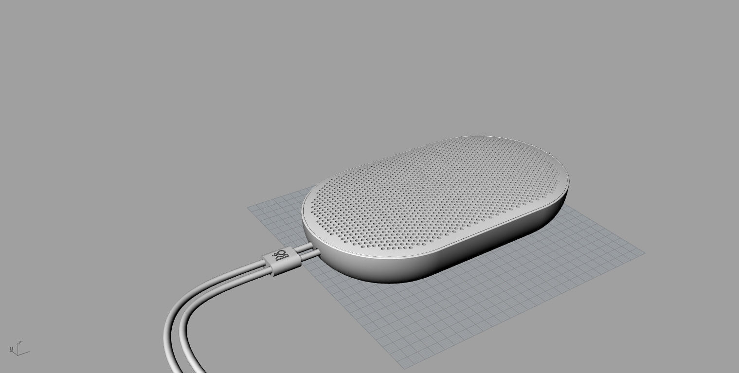 beoplay p2 green speaker Low-poly 3D model_23