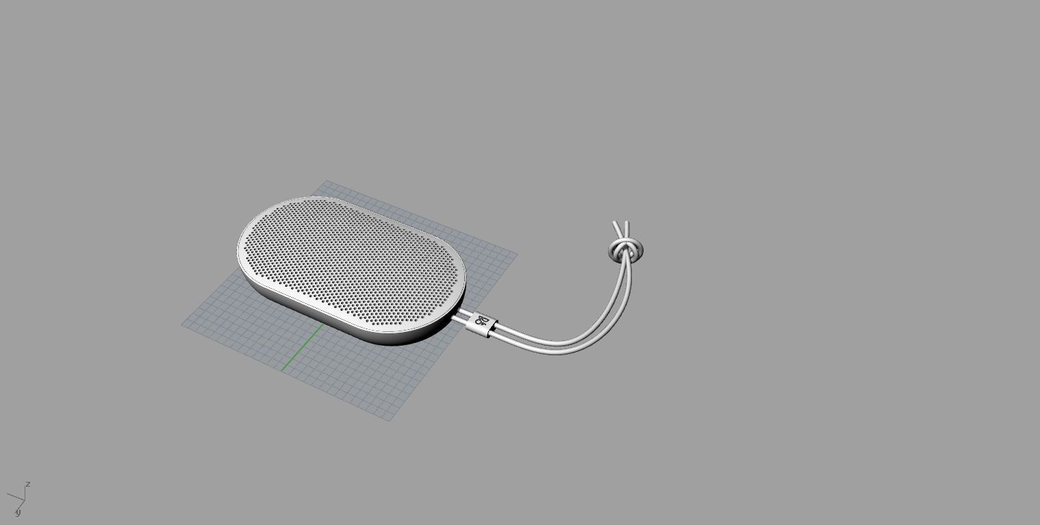 beoplay p2 green speaker Low-poly 3D model_5