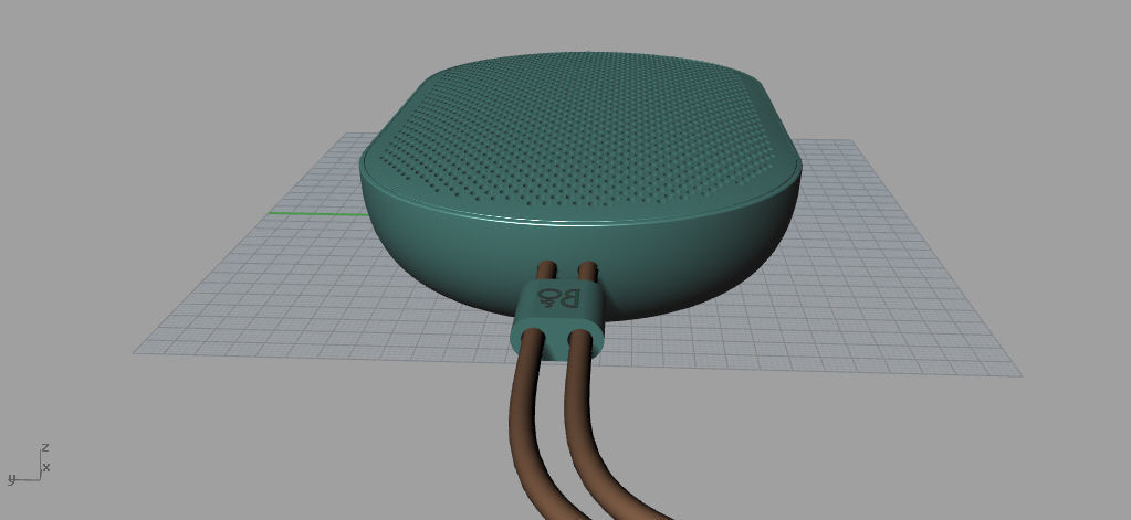 beoplay p2 green speaker Low-poly 3D model_4
