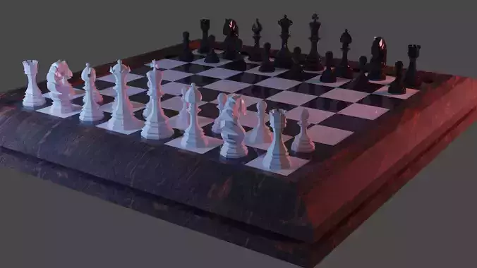 Low Poly Chess Set