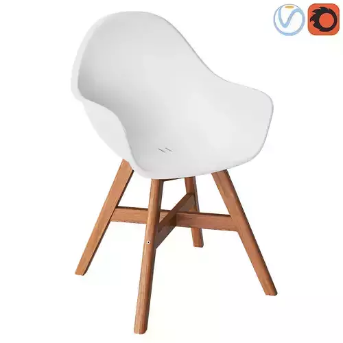 FANBYN dining chair with wooden legs