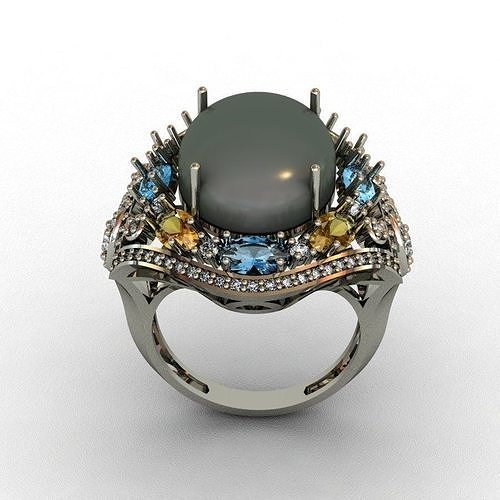 Diamond  ring 3D print model 3D print model