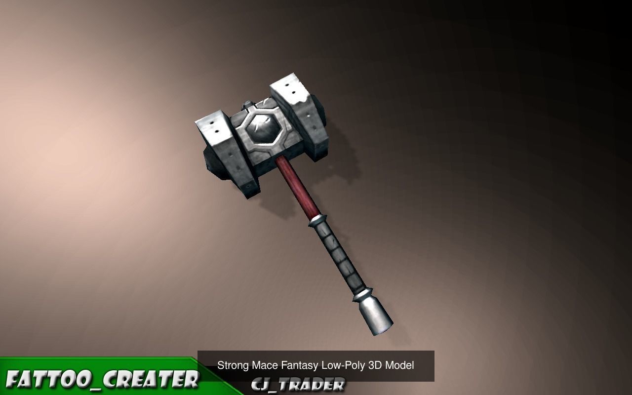 Fantasy Weapon Collection Pack Low-Poly 3D Model _22