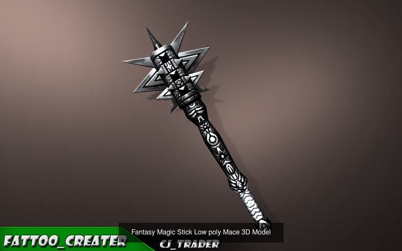 Fantasy Weapon Collection Pack Low-Poly 3D Model _28