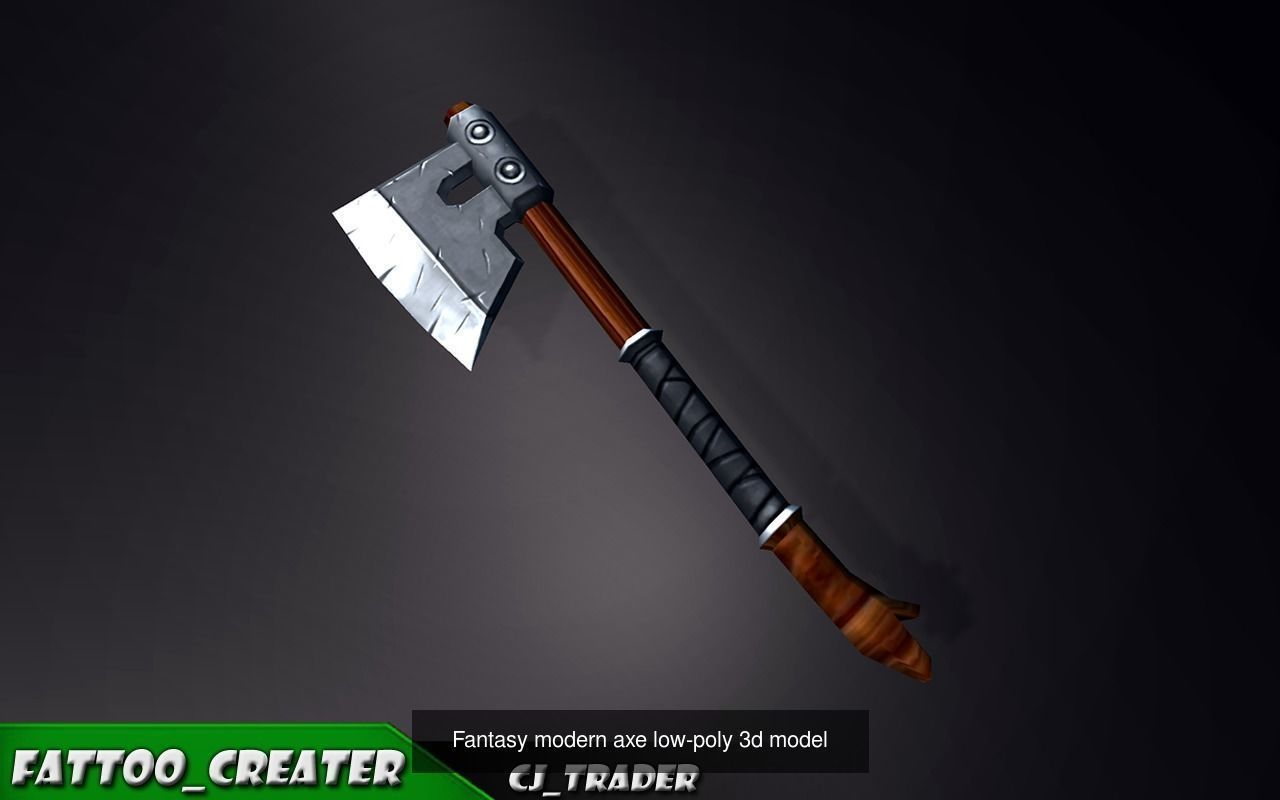 Fantasy Weapon Collection Pack Low-Poly 3D Model _16