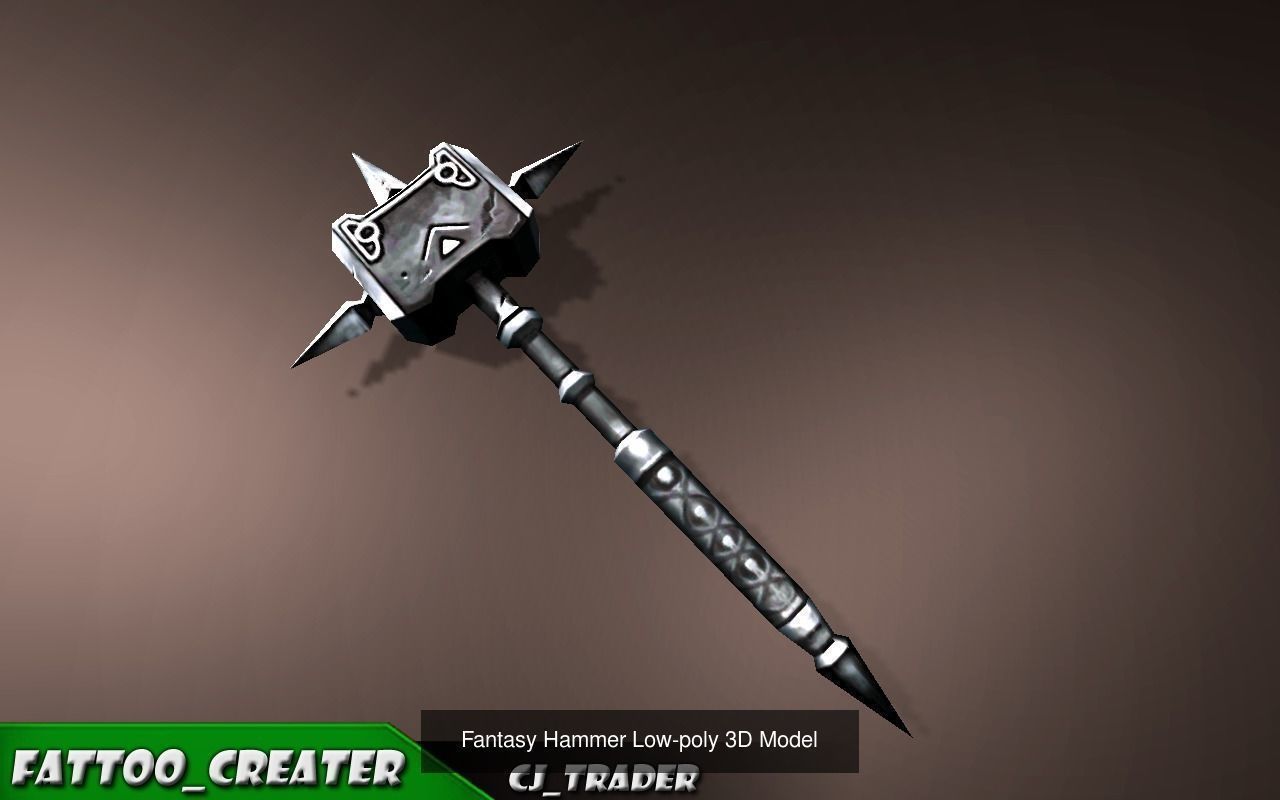 Fantasy Weapon Collection Pack Low-Poly 3D Model _27