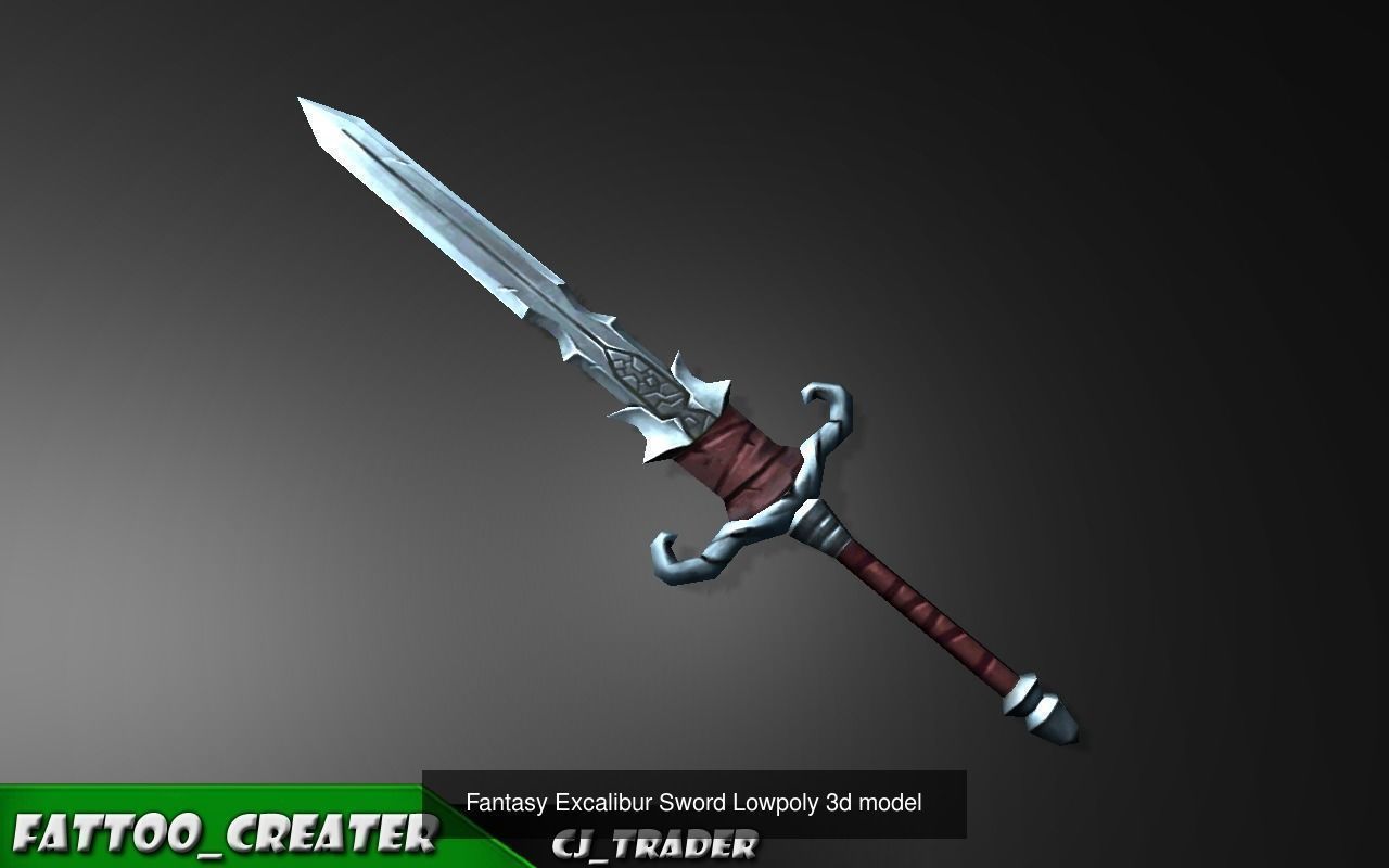 Fantasy Weapon Collection Pack Low-Poly 3D Model _36