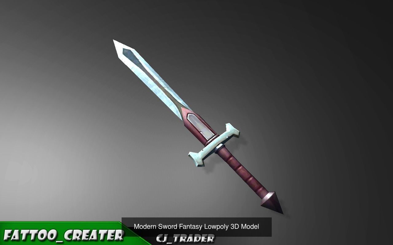 Fantasy Weapon Collection Pack Low-Poly 3D Model _31