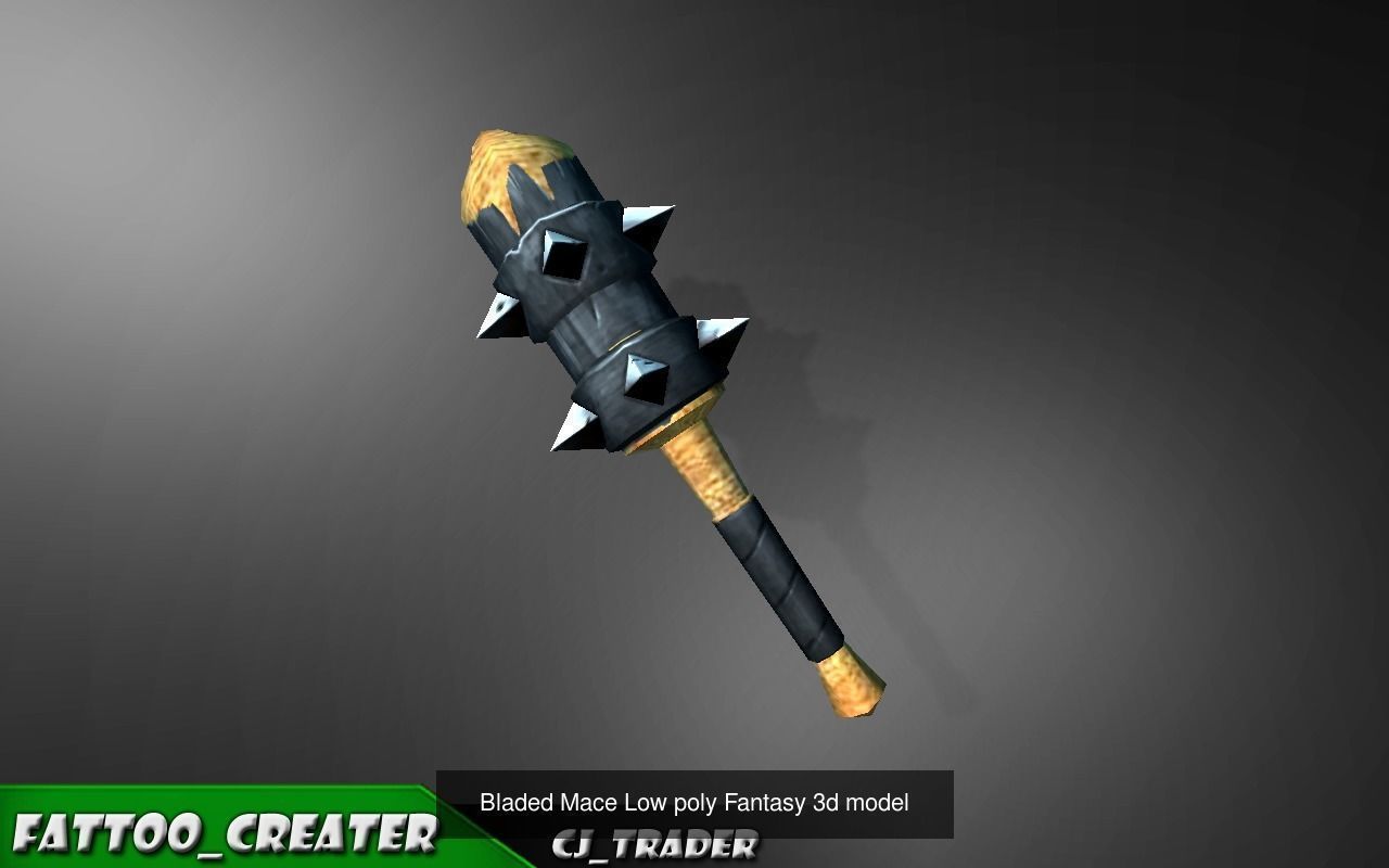Fantasy Weapon Collection Pack Low-Poly 3D Model _23