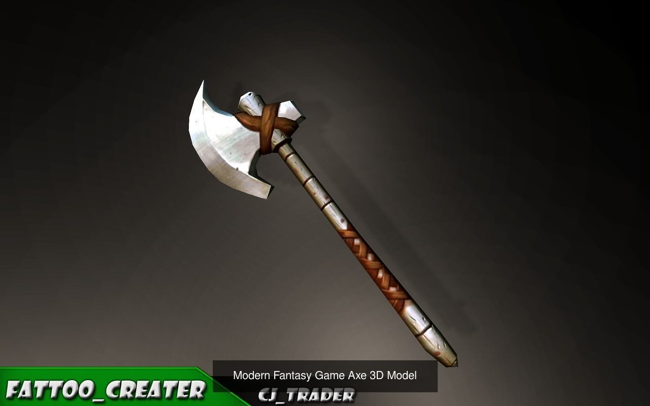 Fantasy Weapon Collection Pack Low-Poly 3D Model _9