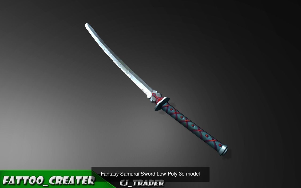 Fantasy Weapon Collection Pack Low-Poly 3D Model _34