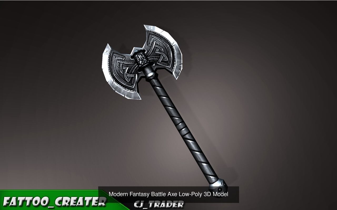 Fantasy Weapon Collection Pack Low-Poly 3D Model _19