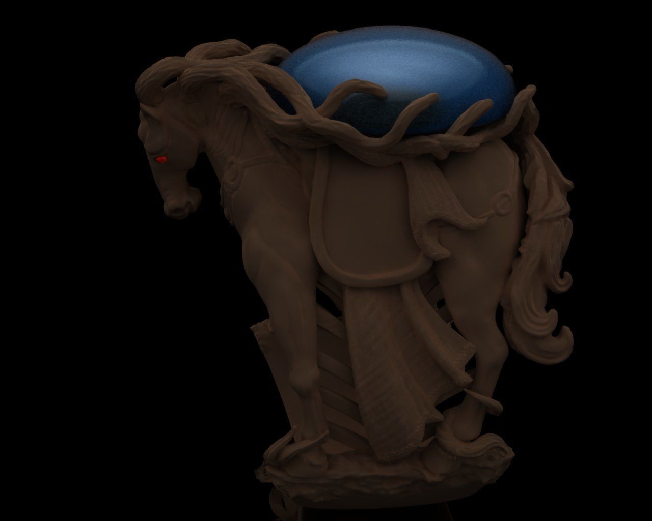 War horse man Ring 3D printing model 3D print model_2