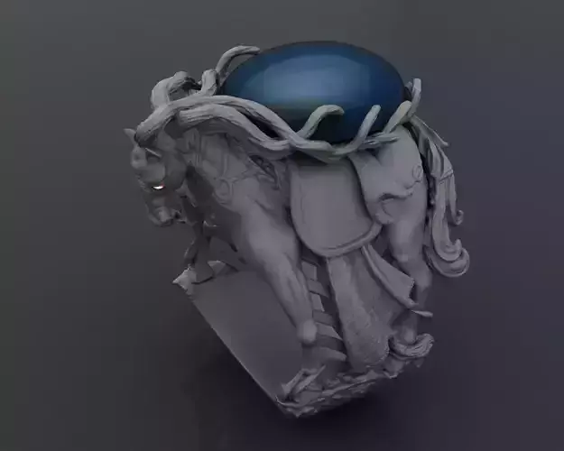 War horse man Ring 3D printing model