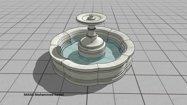 Fountain 3D model_1