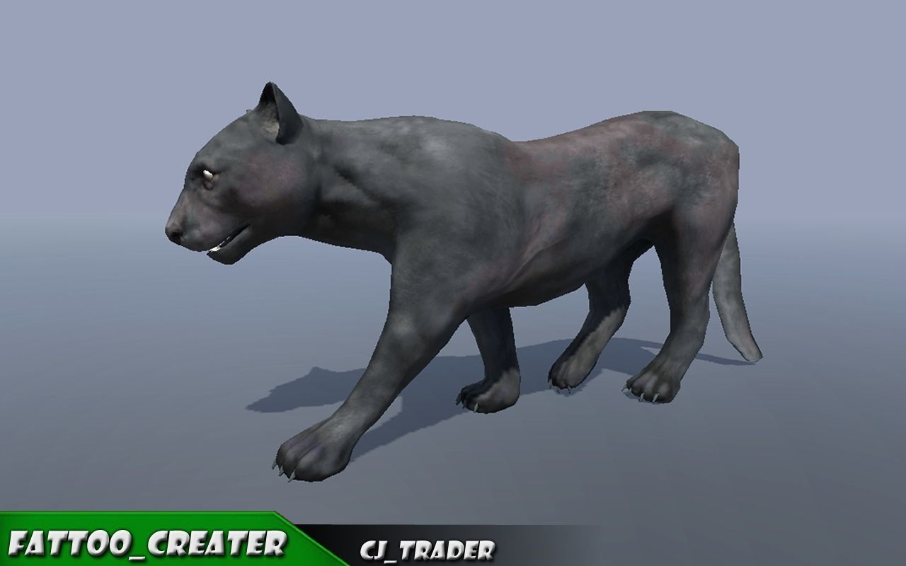 Lowpoly Wild Animal Leopard-Cats Collection Pack Rigged 3D model _9