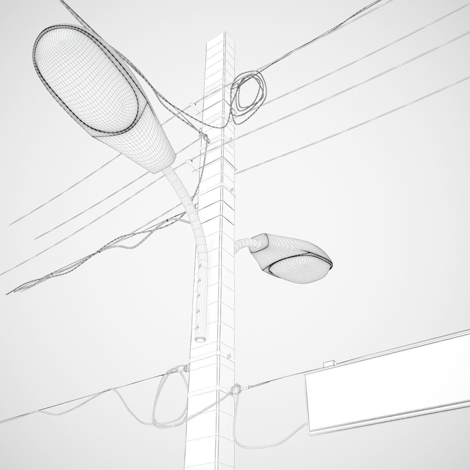 Column street light - street light 3D model_1
