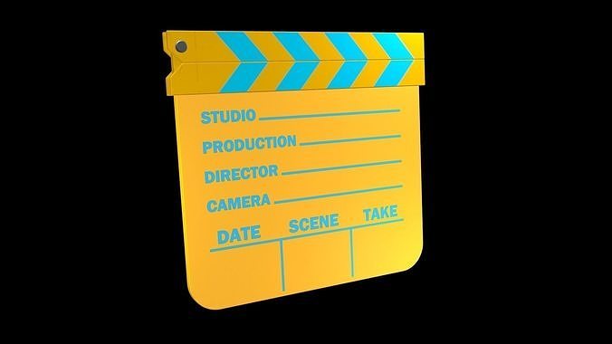 Animated Movie Clapperboard 3D model