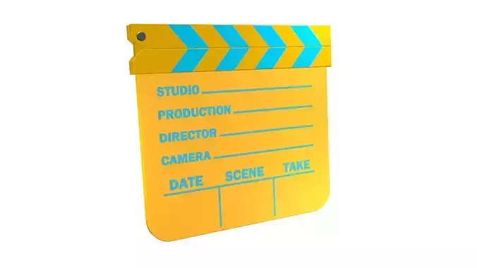 Animated Movie Clapperboard 3D model