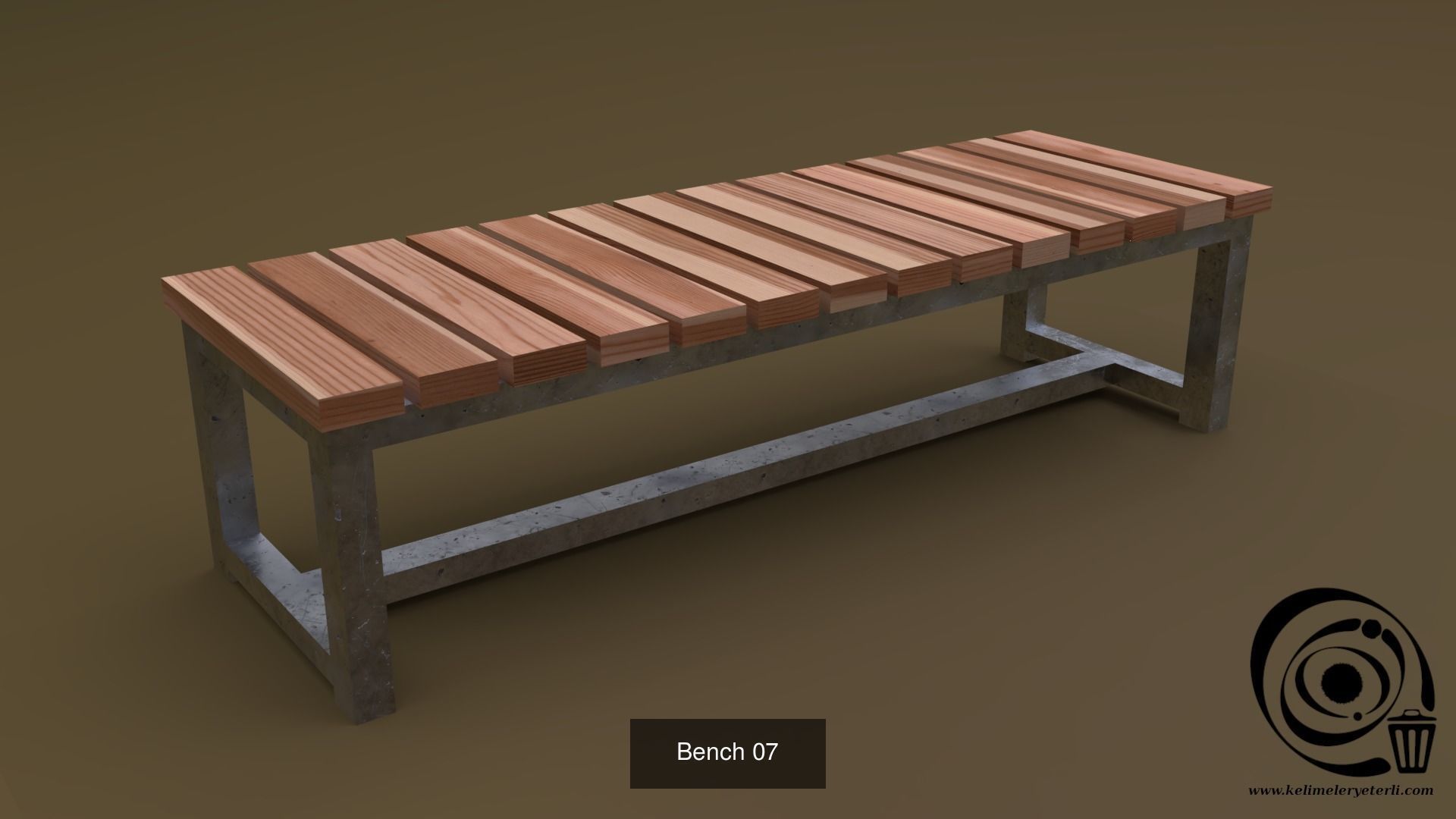 Bench Set 32 8M4T 3D Model Collection_55