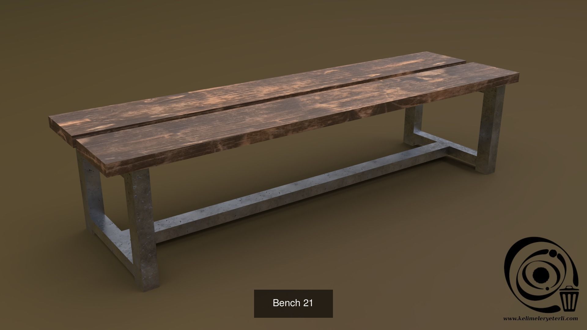 Bench Set 32 8M4T 3D Model Collection_68