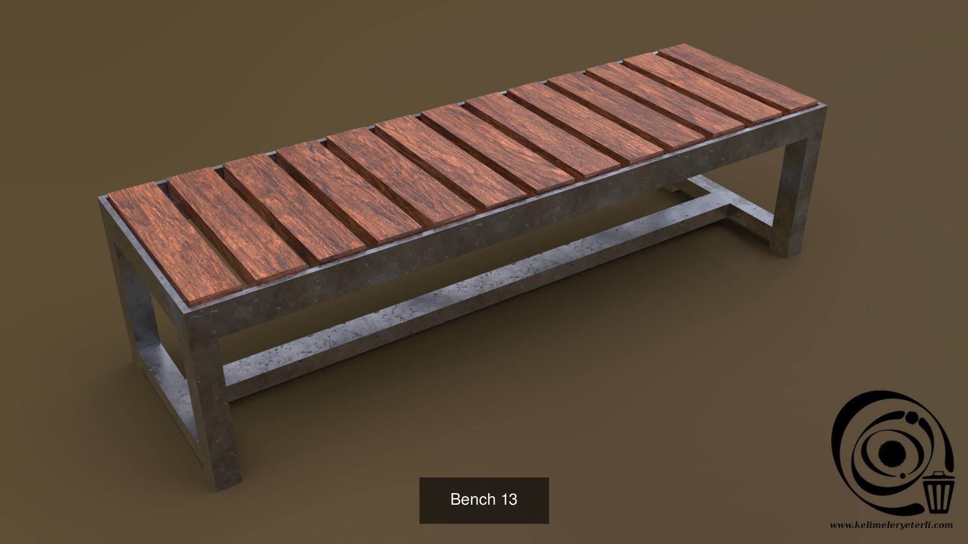 Bench Set 32 8M4T 3D Model Collection_62