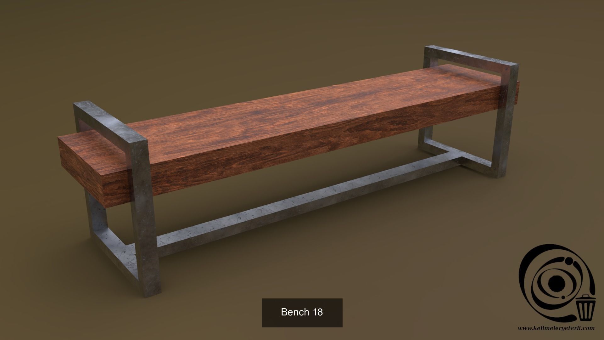 Bench Set 32 8M4T 3D Model Collection_66