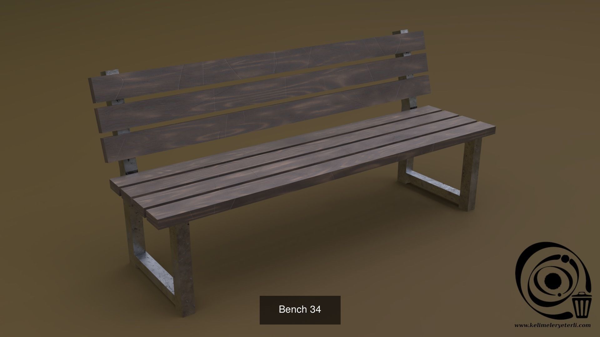 Bench Set 32 8M4T 3D Model Collection_79