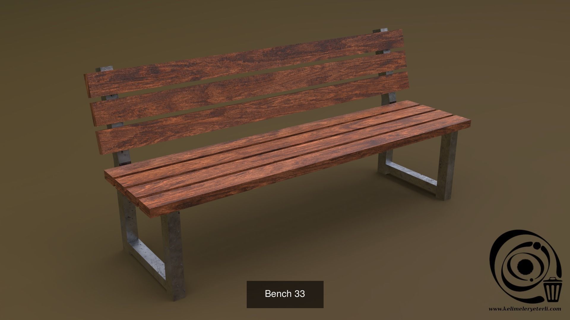 Bench Set 32 8M4T 3D Model Collection_78
