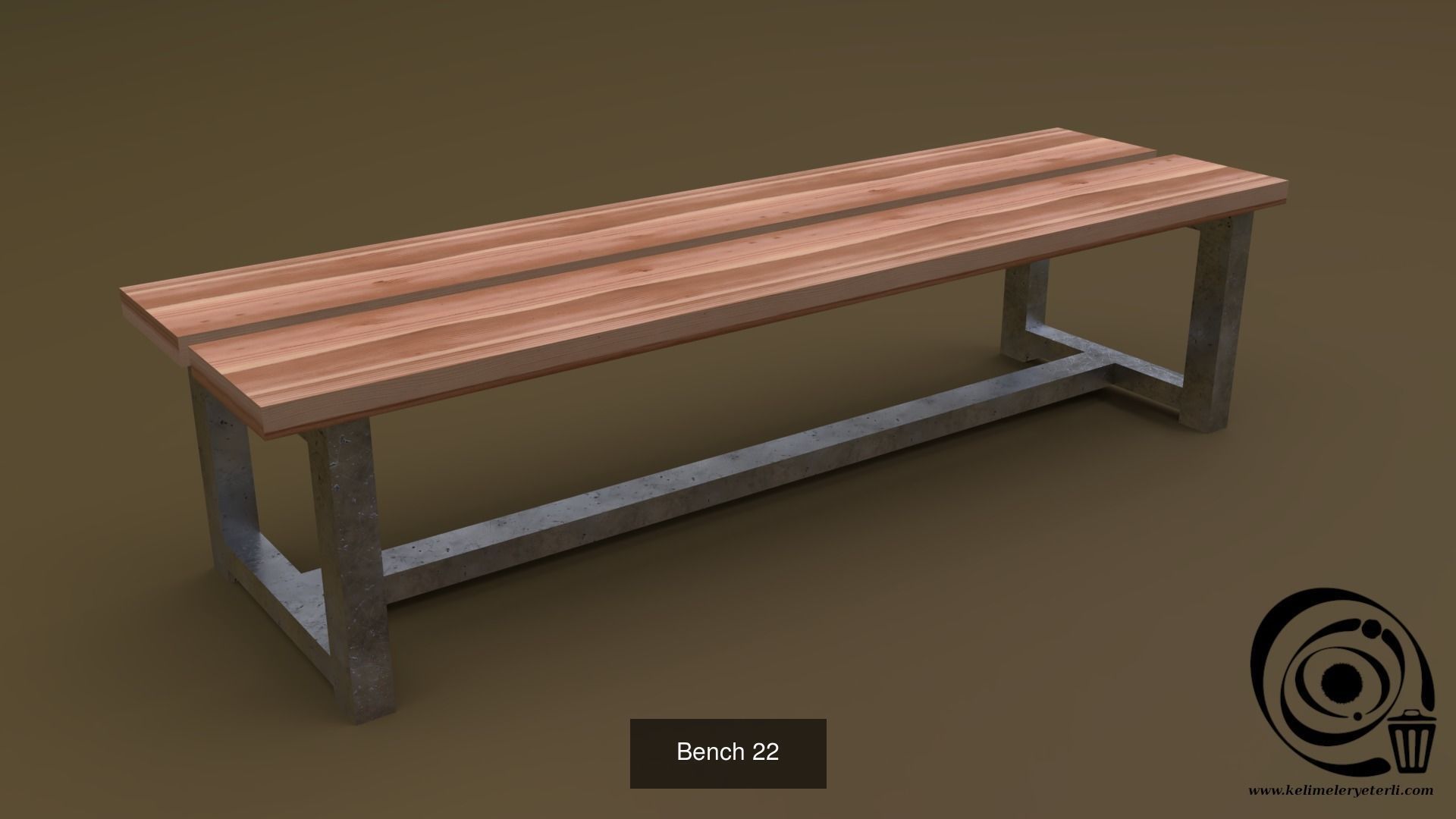 Bench Set 32 8M4T 3D Model Collection_69